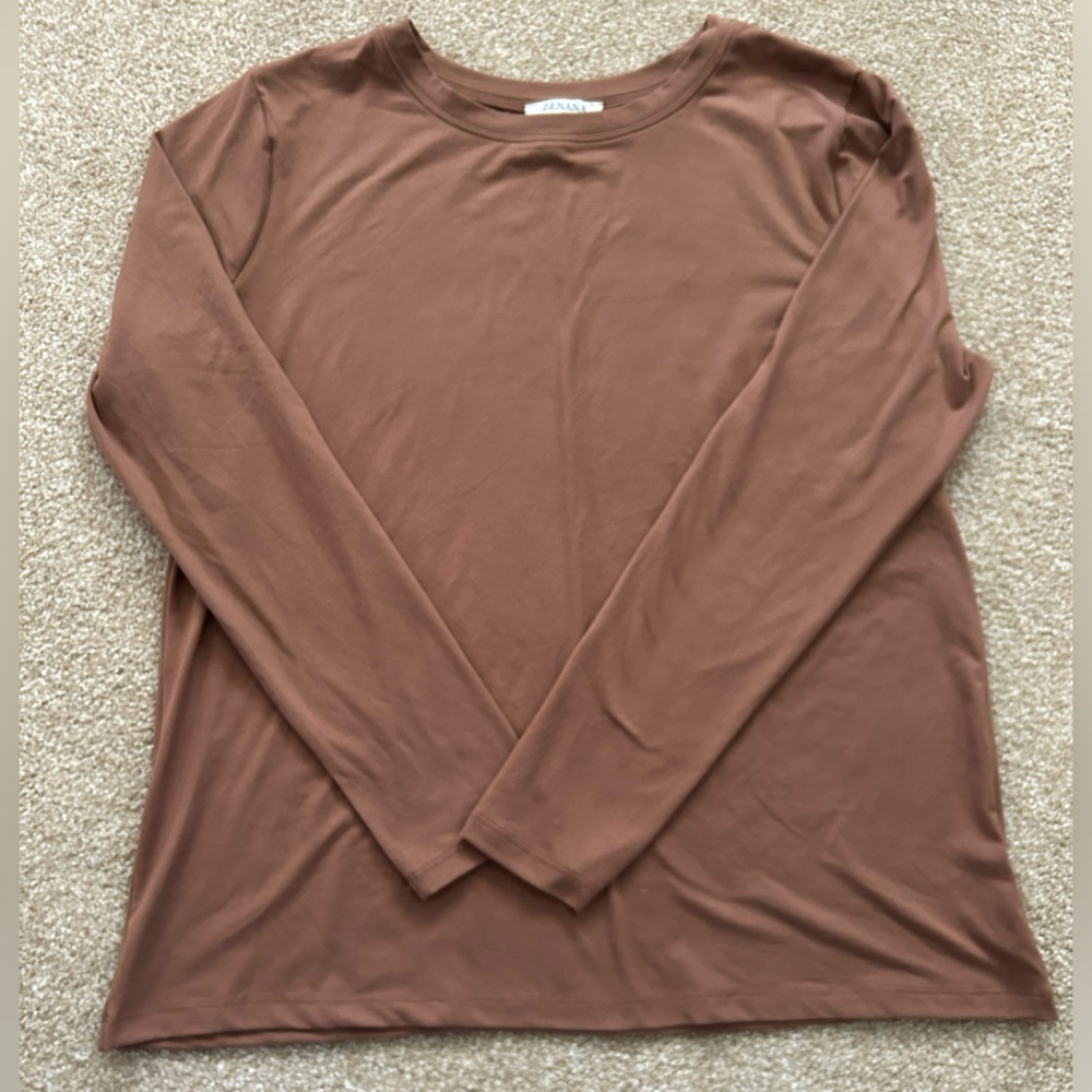 Zenana butter soft long sleeve crew neck